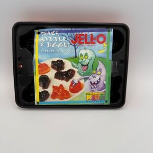 Vintage Jell-O Halloween Jigglers Molds Set of 2 Orange Black 1998 Recipe Book